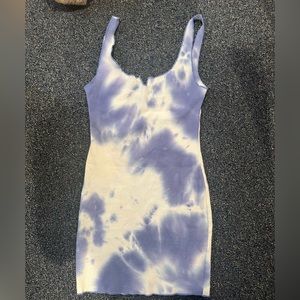 Princess Polly blue and white tie-dye beach, cover-up